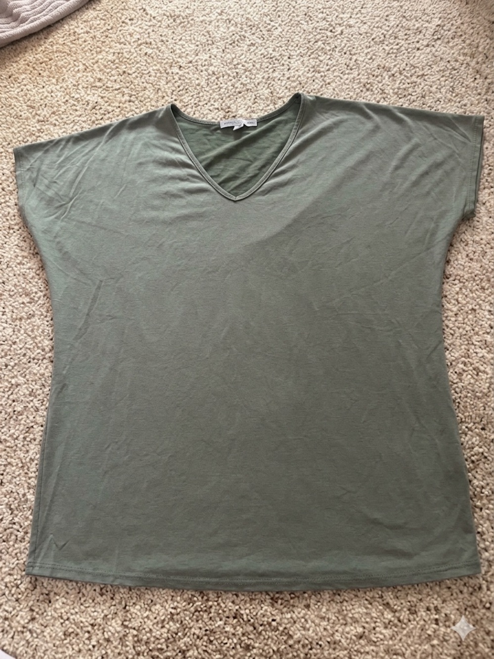 Green Envelope Olive Green Short Sleeve Tee